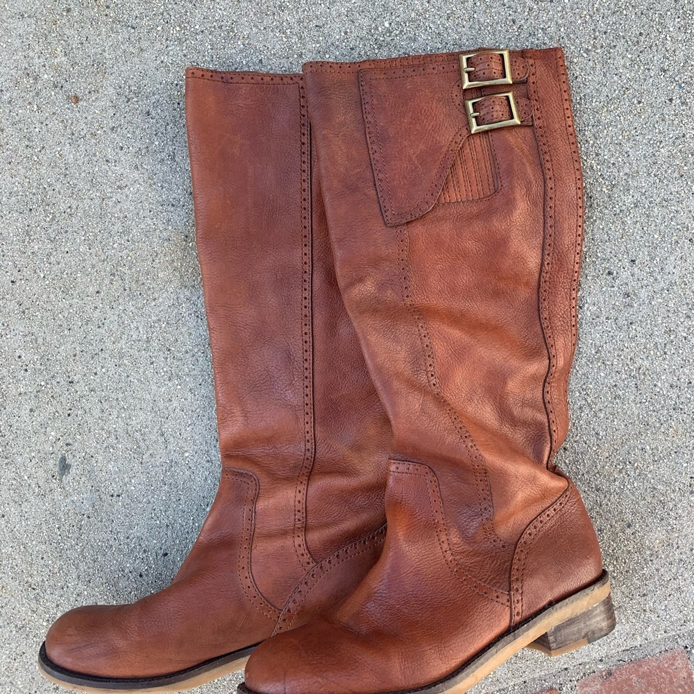 Lucky brand, brown leather boots, size 8 1/2